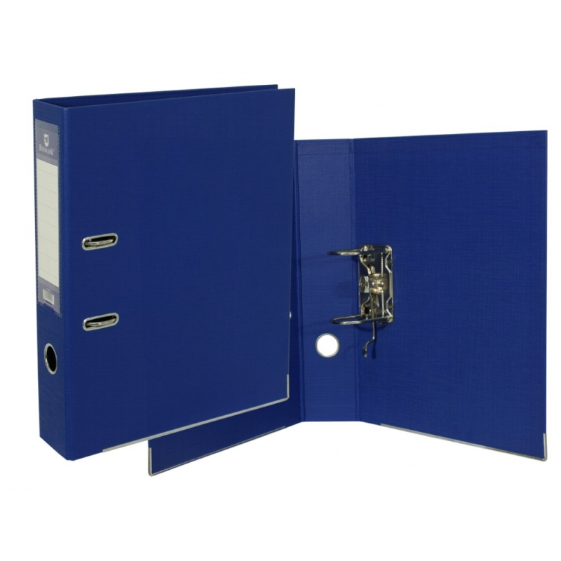 Bismark AZ Classeur PVC A4 Dos 75 - Grande Résistance - Porte-cartes sur le dos - Cartons métalliques sur le bord inférieur