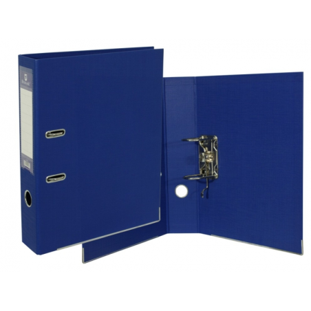 Bismark AZ Classeur PVC A4 Dos 75 - Grande Résistance - Porte-cartes sur le dos - Cartons métalliques sur le bord inférieur