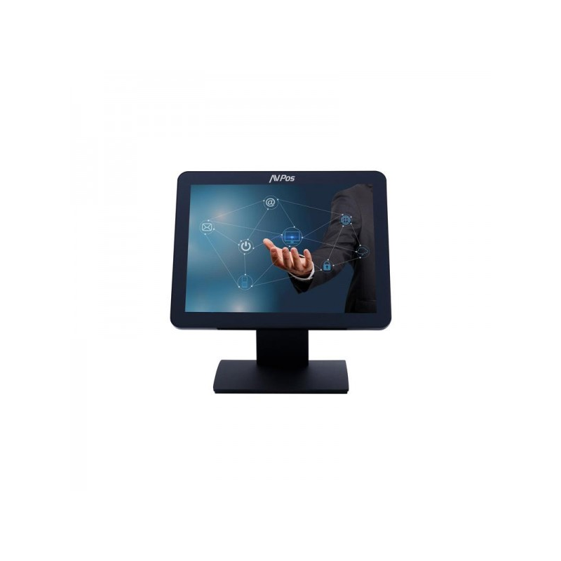 AVPos AVPos-T15 Moniteur tactile 15 pouces - Véritable écran capacitif plat 10 points - 1024x768 - 400CD/M2 - VGA - Couleur