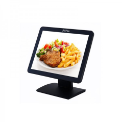 AVPos AVPos-T15 Moniteur tactile 15 pouces - Véritable écran capacitif plat 10 points - 1024x768 - 400CD/M2 - VGA - Couleur