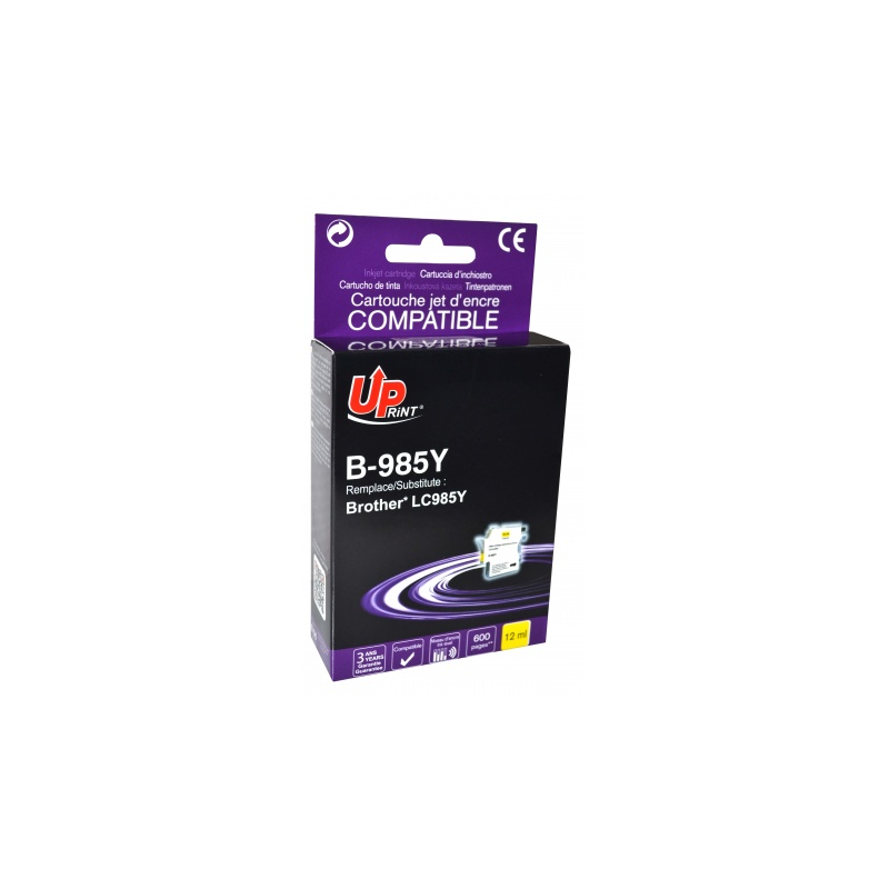 Cartouche UPRINT compatible BROTHER LC-985 jaune