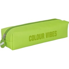 ✅ Trousse carrée Dohe Colour Vibes - Fermeture éclair avec tirette en caoutchouc - Vert citron couleur Verde L en stock