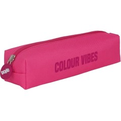 ✅ Trousse carrée Dohe Colour Vibes - Fermeture éclair avec tirette en caoutchouc - Rose couleur Rosa en stock