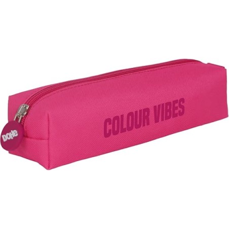 ✅ Trousse carrée Dohe Colour Vibes - Fermeture éclair avec tirette en caoutchouc - Rose couleur Rosa en stock
