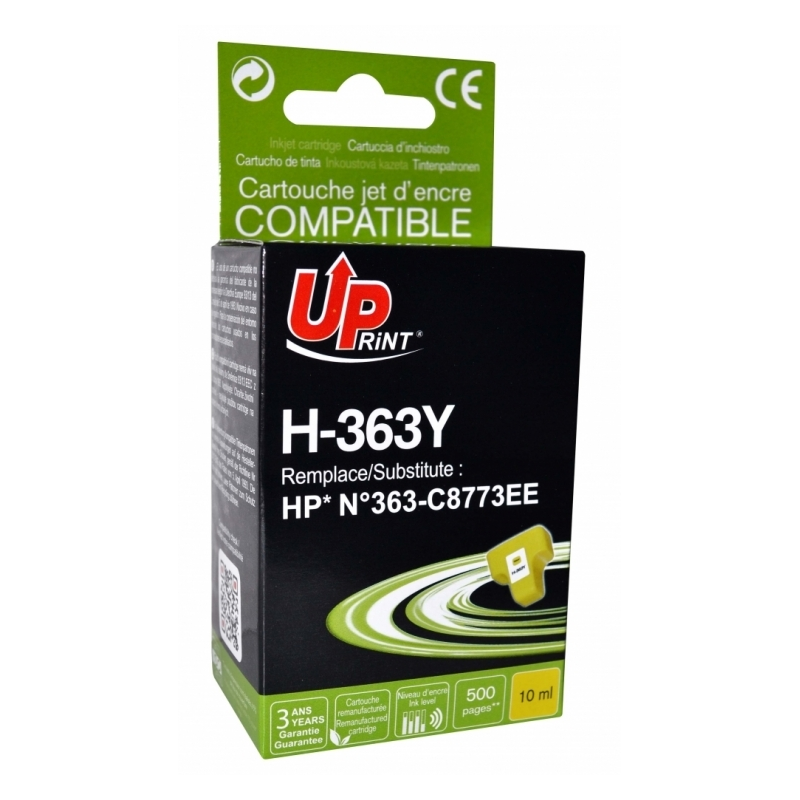 Cartouche encre UPrint compatible HP 363 jaune Cartouche encre UPrint compatible HP 363 jaune