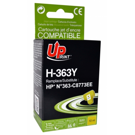 ✅ Cartouche encre UPrint compatible HP 363 jaune couleur jaune en stock