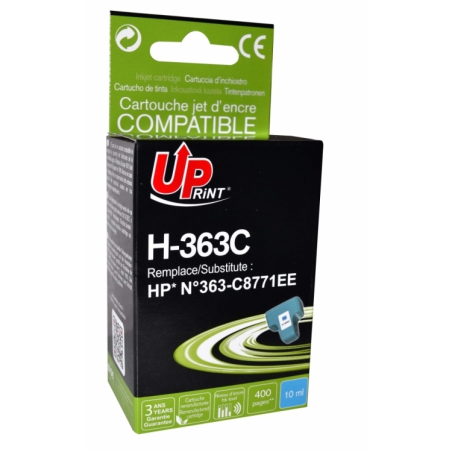 ✅ Cartouche encre UPrint compatible HP 363 cyan couleur cyan en stock