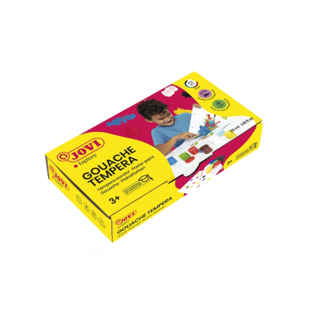 ✅ Jovi Gouache Tempera Coffret de 7 pots de 35 ml - Miscible - Pour Papier, Carton, Bois, Tissu, Pâte à Modele en stock