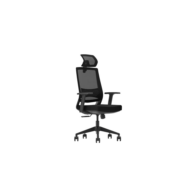 Chaise de Bureau Cromad Gamme Senior SE1000 - Piston à Gaz Grade 4 - Soutien Lombaire et Cervical - Dossier Mesh - Accoudoirs