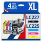Pack 4 cartouche compatible BROTHER LC227XL, LC225XL