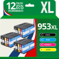 Pack 12 Cartouches compatibles HP 953 XL Pack 12 Cartouches compatibles HP 953 XL
