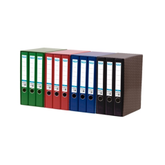 LOT de 4 Classeurs à levier A4 Elba Rado - Dos 80 mm - Extérieur doublé en plastique - Intérieur en papier - Couleur noire