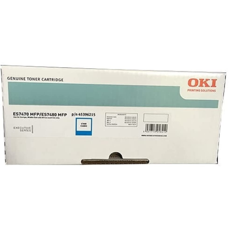 ✅ OKI Executive ES7470/ES7480 Cartouche de toner cyan d'origine - 45396215 couleur cyan en stock