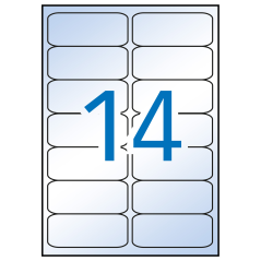 Etiquettes transparentes permanentes Apli 99,1 x 38,1 mm 10 feuilles