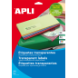 Etiquettes transparentes permanentes Apli 99,1 x 38,1 mm 10 feuilles