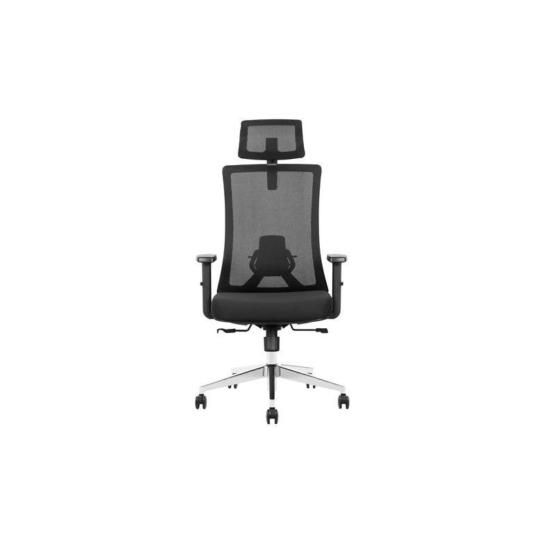 Chaise ergonomique réglable Cromad - Appui-tête réglable - Support lombaire réglable - Accoudoir réglable - Siège en mousse de