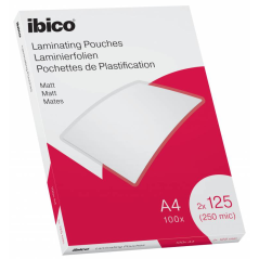 ✅ Ibico Mate A4 - Pochettes à Plastifier 250 Microns couleur Transparent en stock