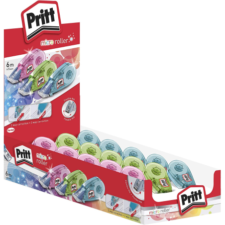 Présentoir rubans correcteurs Pritt colorés