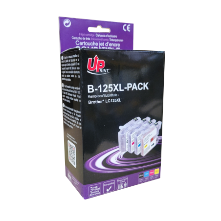 ✅ Pack UPrint compatible BROTHER LC-127XL/LC-125XL, 4 cartouches couleur pack en stock
