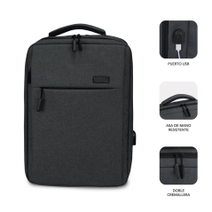 Sac à dos Subblim pour ordinateurs portables 15,6" - Espace rembourré pour ordinateur portable - Poche pour tablette