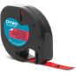 Dymo ruban LetraTag noir sur fond rouge 12 mm Dymo ruban LetraTag noir sur fond rouge 12 mm