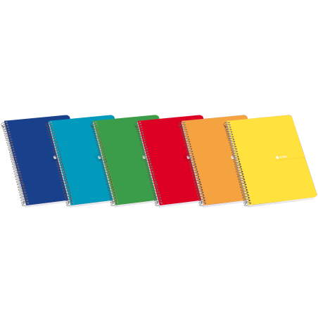 ✅ LOT de 5 Enri Fº Carnet à spirales à couverture rigide Guideline 3 avec marge - 80 feuilles - Couverture ri en stock