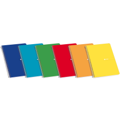 ✅ LOT de 5 Enri Fº Cahier à Spirale Lisse à Couverture Rigide 80 Feuilles Assorties - Couverture Rigide Rési en stock