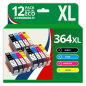 Pack 12 cartouches compatibles HP 364 XL Pack 12 cartouches compatibles HP 364 XL