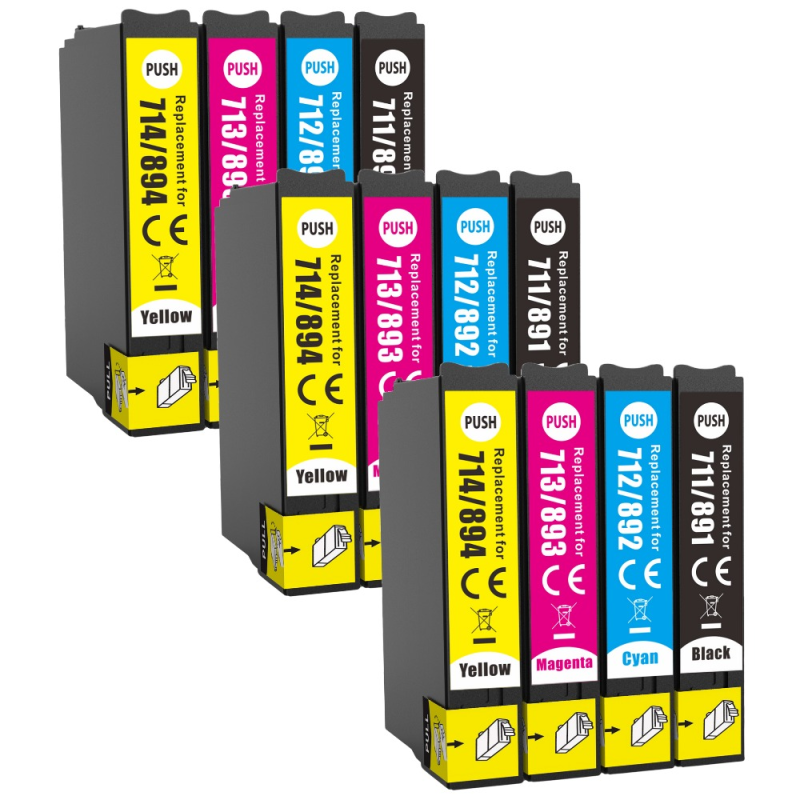 Pack 12 cartouches compatibles EPSON T0715XL