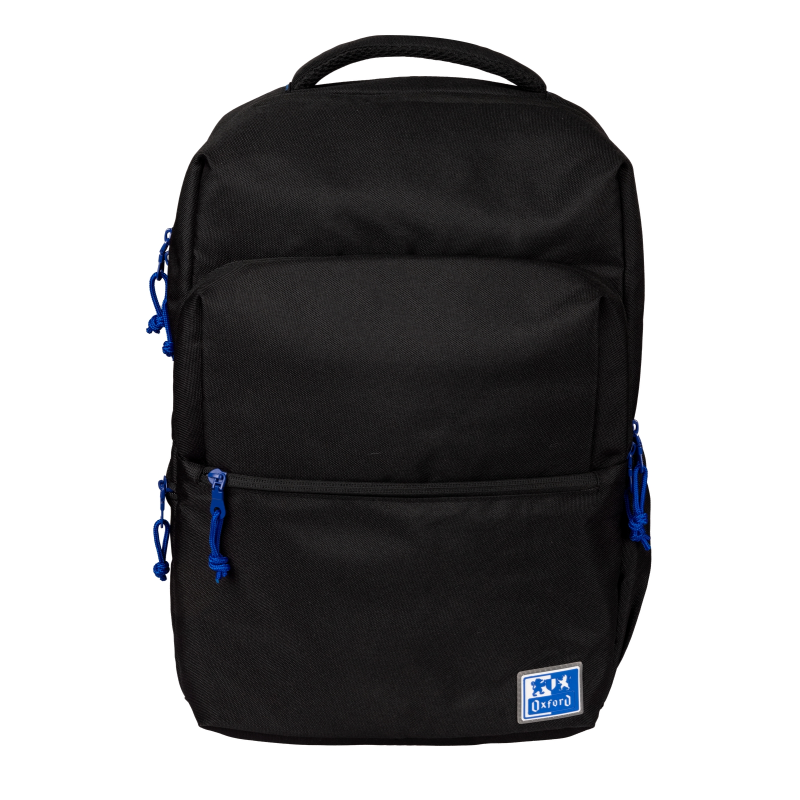 Sac à Dos Scolaire Oxford B-Ready - Bretelles Rembourrées et Ajustables - Taille 42x30x15cm - Couleur Noir