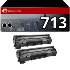 ✅ Pack 2 Toners compatible CANON 713 noir couleur Noir en stock
