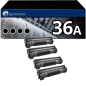 Pack 4 Toners compatible HP 36A noir