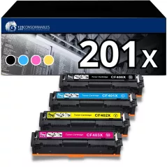 Pack 4 toners compatible HP 201XL