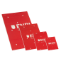 LOT de 5 Enri Bloc-notes agrafable à couverture souple A5 4x4 80 feuilles rouge - format A5 - couverture souple - agrafage 4x4