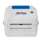 Imprimante d'étiquettes thermique AVPos E49 - Vitesse de 102 mm/s - Résolution 300 DPI - USB et LAN - Gris