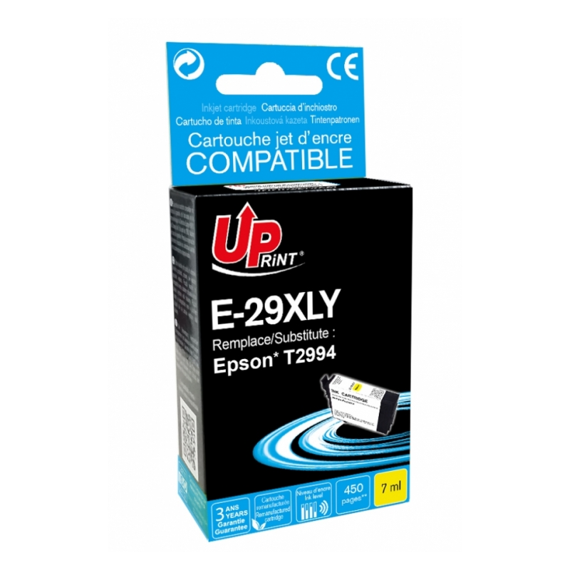 Cartouche encre UPrint compatible EPSON T29XL jaune Cartouche encre UPrint compatible EPSON T29XL jaune
