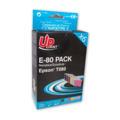 ✅ Pack UPrint compatible EPSON T0807, 6 cartouches couleur pack en stock