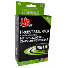 ✅ Pack UPrint compatible HP 932XL & 933XL, 4 cartouches couleur pack en stock