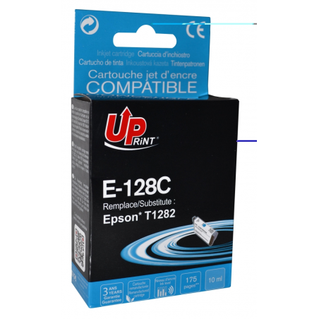✅ Cartouche encre UPrint compatible EPSON T128 cyan couleur cyan en stock