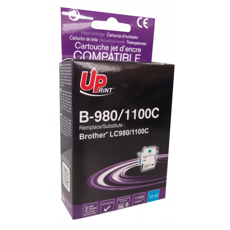 Cartouche encre UPrint compatible BROTHER LC-980/LC-1100C cyan