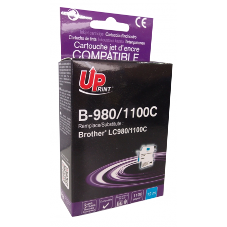 ✅ Cartouche encre UPrint compatible BROTHER LC-980/LC-1100C cyan couleur cyan en stock