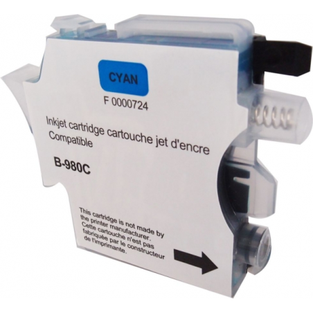 Cartouche encre UPrint compatible BROTHER LC-980/LC-1100C cyan