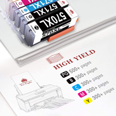 Pack 15 cartouches compatibles CANON PGI-570 XL/CLI-571 XL