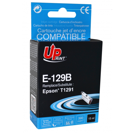 ✅ Cartouche encre UPrint compatible EPSON T129 XL noir couleur Noir en stock