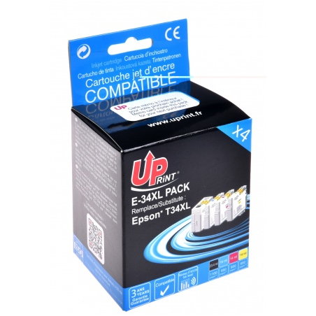 ✅ Pack UPrint compatible EPSON 34XL 4 cartouches couleur pack en stock