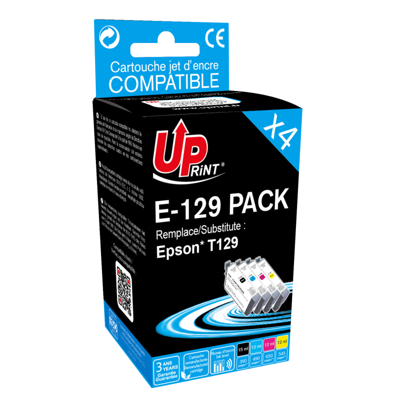 Pack UPrint compatible EPSON T1295 4 cartouches Pack UPrint compatible EPSON T1295 4 cartouches