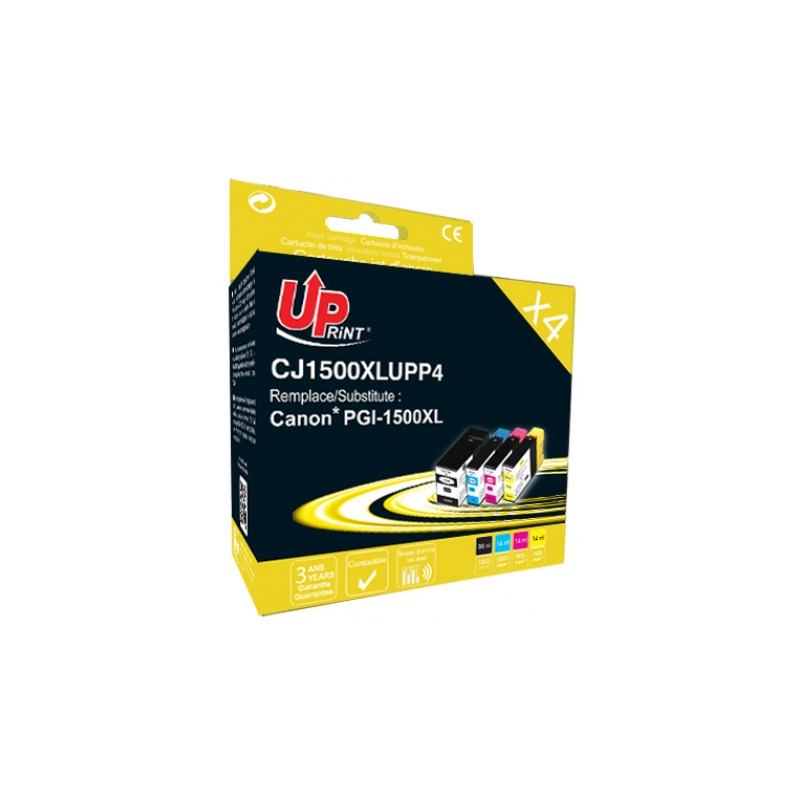 Pack UPrint compatible CANON PGI1500 XL, 4 cartouches