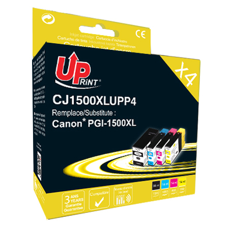 Pack UPrint compatible CANON PGI1500 XL, 4 cartouches