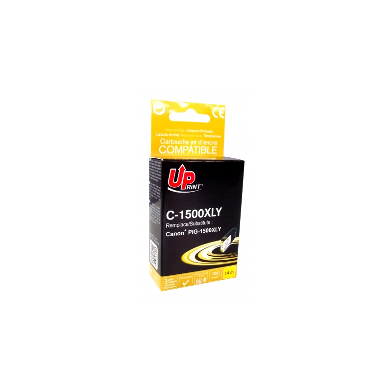 Cartouche encre UPrint compatible CANON PGI1500 XL jaune Y Cartouche encre UPrint compatible CANON PGI1500 XL jaune Y