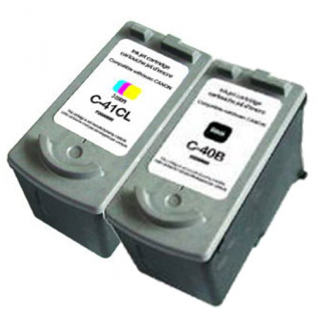 Pack UPrint compatible CANON PG40/CL41, 2 cartouches